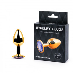 GOLDEN PLUG SMALL (втулка анальная) цвет кристалла светло-филетовый, L 72 мм, D 28 мм, вес 50 г арт. GS-15
