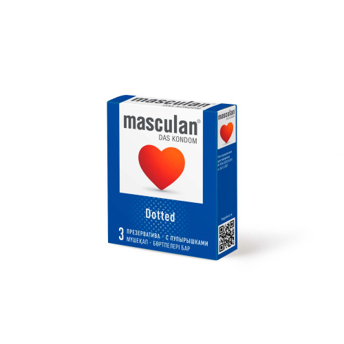 ПРЕЗЕРВАТИВЫ MASCULAN 2 DOTTED (С ПУПЫРЫШКАМИ) 3 штуки, арт. 0066