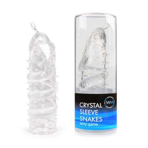 Насадка закрытая CRYSTAL SLEEVE SNAKES в форме змеи арт. EE-10104 Насадка закрытая CRYSTAL SLEEVE SNAKES в форме змеи арт. EE-10104