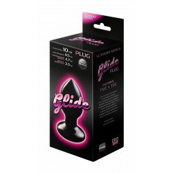 Анальный плаг Glide M, L 85 мм, D 47 мм, цвет чёрный арт. 420703 Анальный плаг Glide M, L 85 мм, D 47 мм, цвет чёрный арт. 420703