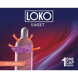 НАСАДКА СТИМУЛИРУЮЩАЯ SITABELLA LOKO SWEET с возбуждающим эффектом, арт. 1455