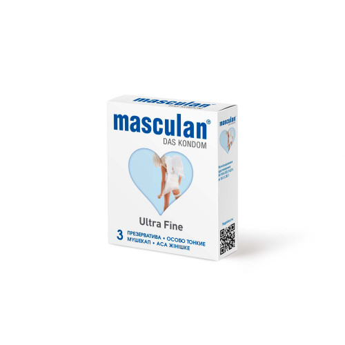 ПРЕЗЕРВАТИВЫ MASCULAN 2 ULTRA FINE № 3 (ОСОБО ТОНКИЙ С ОБИЛЬНОЙ СМАЗКОЙ) 3 штуки, арт. 3203