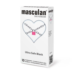 ПРЕЗЕРВАТИВЫ MASCULAN 4 ULTRA SAFE BLACK №10 (УЛЬТРАПРОЧНЫЕ) 10 штук ПРЕЗЕРВАТИВЫ MASCULAN 4 ULTRA SAFE BLACK №10 (УЛЬТРАПРОЧНЫЕ) 10 штук