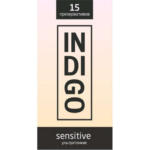 ПРЕЗЕРВАТИВЫ INDIGO SENSITIVE № 15 (УЛЬТРАТОНКИЕ), 15 штук ПРЕЗЕРВАТИВЫ INDIGO SENSITIVE № 15 (УЛЬТРАТОНКИЕ), 15 штук