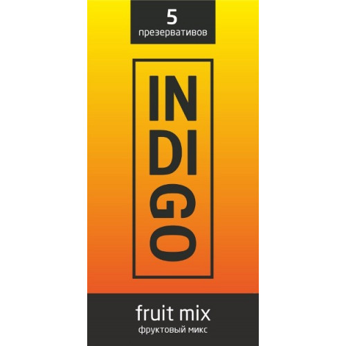 ПРЕЗЕРВАТИВЫ INDIGO FRUITMIX № 5 (ФРУКТОВЫЙ МИКС С АРОМАТОМАМИ), 5 штук ПРЕЗЕРВАТИВЫ INDIGO FRUITMIX № 5 (ФРУКТОВЫЙ МИКС С АРОМАТОМАМИ), 5 штук