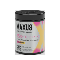 ПРЕЗЕРВАТИВЫ MAXUS EXOTIC MIX № 15 X-EDITION (гладкие, цветные, ароматизированные) в кейсе, арт. 0901-080 ПРЕЗЕРВАТИВЫ MAXUS EXOTIC MIX № 15 X-EDITION (гладкие, цветные, ароматизированные) в кейсе, арт. 0901-080