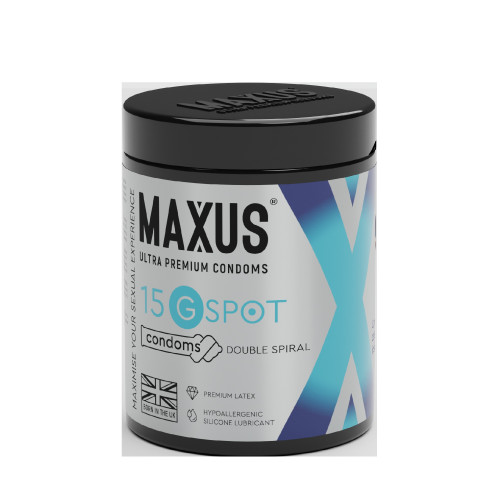 ПРЕЗЕРВАТИВЫ MAXUS G SPOT № 15 X-EDITION  (гладкие, двойная спираль) в кейсе, арт. 0901-078