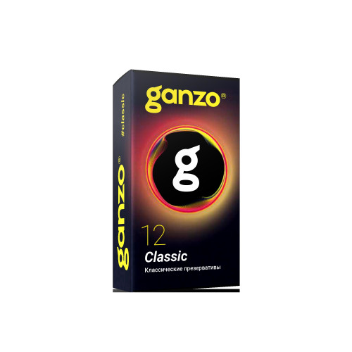 ПРЕЗЕРВАТИВЫ GANZO CLASSIC №12 BLACK EDITION (классические с обильной смазкой), арт. 0701-002