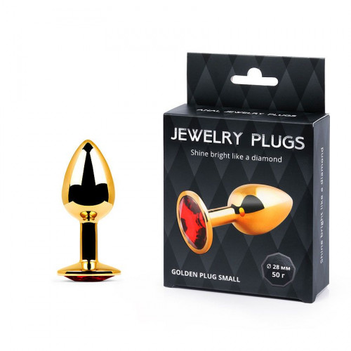 GOLDEN PLUG SMALL (втулка анальная) цвет кристалла красный, L 72 мм, D 28 мм, вес 50г, арт. GS-16 GOLDEN PLUG SMALL (втулка анальная) цвет кристалла красный, L 72 мм, D 28 мм, вес 50г, арт. GS-16