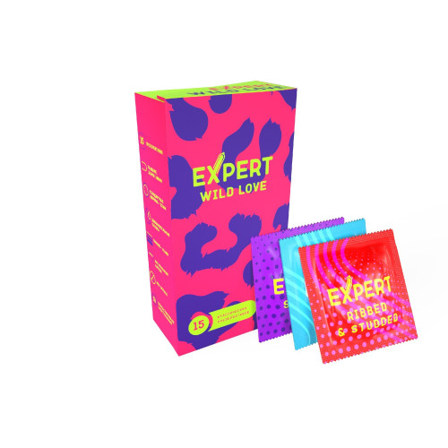 ПРЕЗЕРВАТИВЫ EXPERT WILD LOVE № 15 (РЕБРИСТЫЙ, ТОЧЕЧНЫЙ, РЕБРИСТО-ТОЧЕЧНЫЙ) NEW, 15 штук ПРЕЗЕРВАТИВЫ EXPERT WILD LOVE № 15 (РЕБРИСТЫЙ, ТОЧЕЧНЫЙ, РЕБРИСТО-ТОЧЕЧНЫЙ) NEW, 15 штук