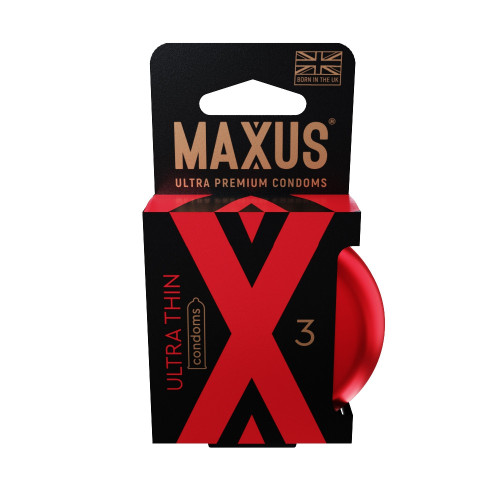 ПРЕЗЕРВАТИВЫ MAXUS ULTRA THIN № 3 X-EDITION (ультратонкие с обильн. смазкой) в кейсе, арт. 0901-097