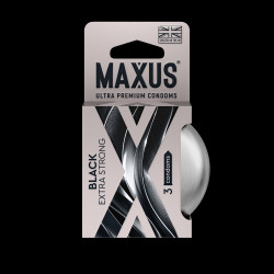 ПРЕЗЕРВАТИВЫ MAXUS EXTRA STRONG № 3 X-EDITION (черные, утолщенные, гладкие) в кейсе, арт. 0901-116 ПРЕЗЕРВАТИВЫ MAXUS EXTRA STRONG № 3 X-EDITION (черные, утолщенные, гладкие) в кейсе, арт. 0901-116