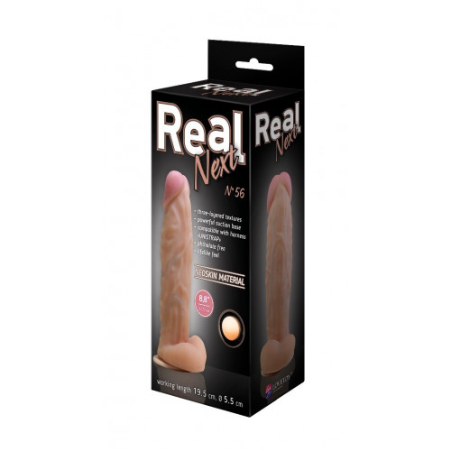 Фаллоимитатор REAL NEXT № 56 на присоске, L 195 мм D 55 мм арт. 565603 Фаллоимитатор REAL NEXT № 56 на присоске, L 195 мм D 55 мм арт. 565603